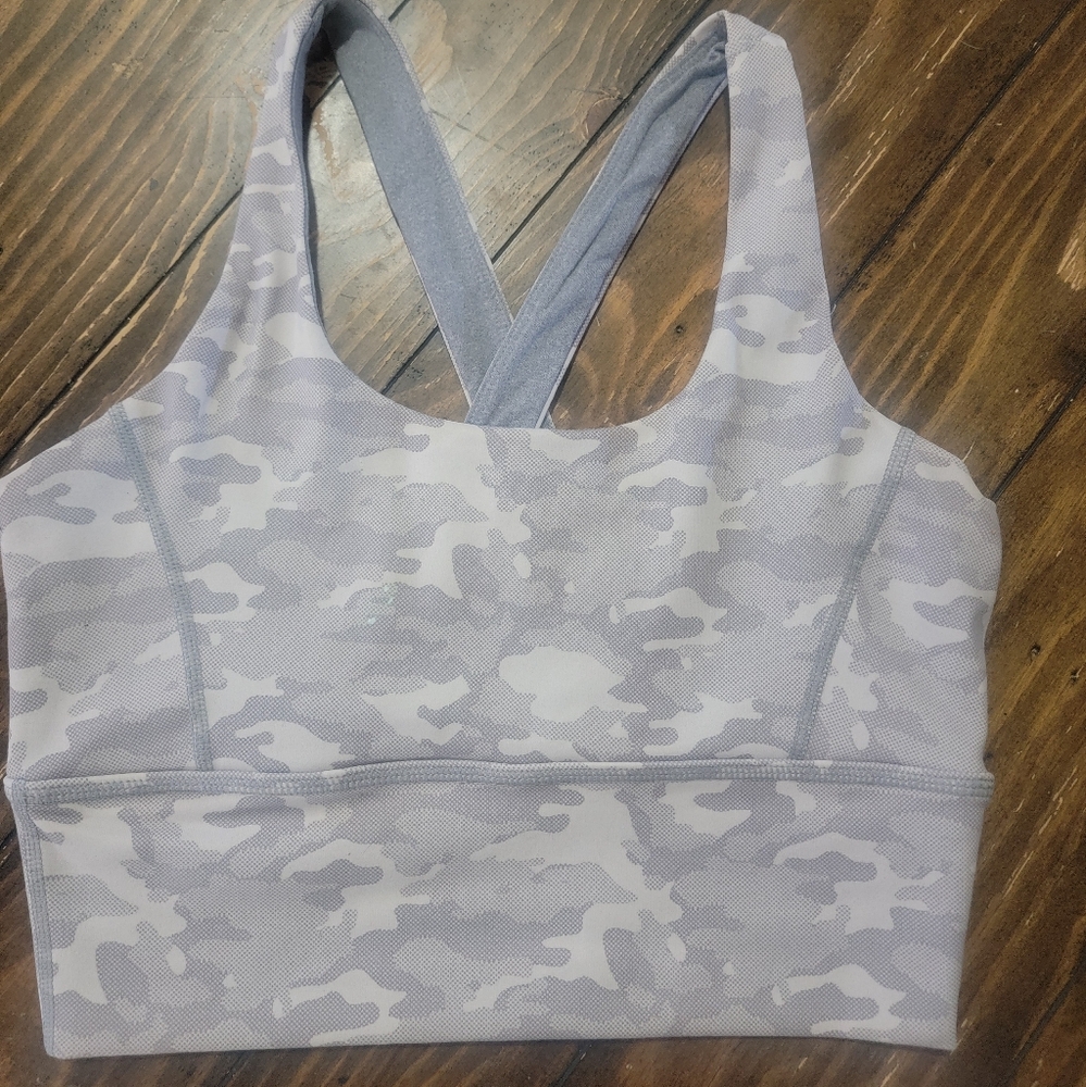 Born Primitive Intensity sports bra, white camo, size M